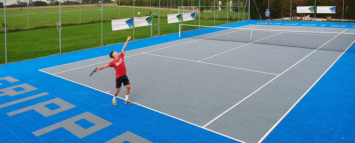 Alusta tennikseen - tenniskentän pelialusta Gripper tennis